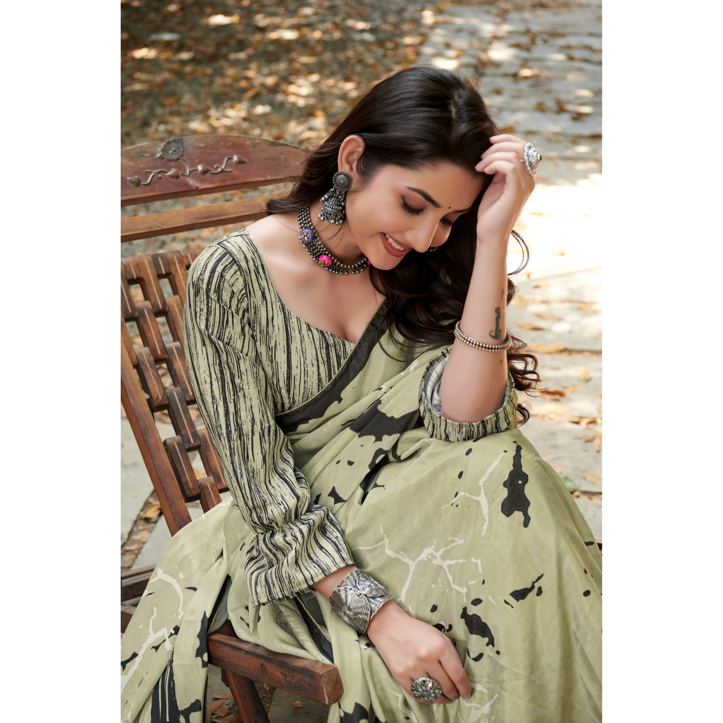 Abstract Printed Saree