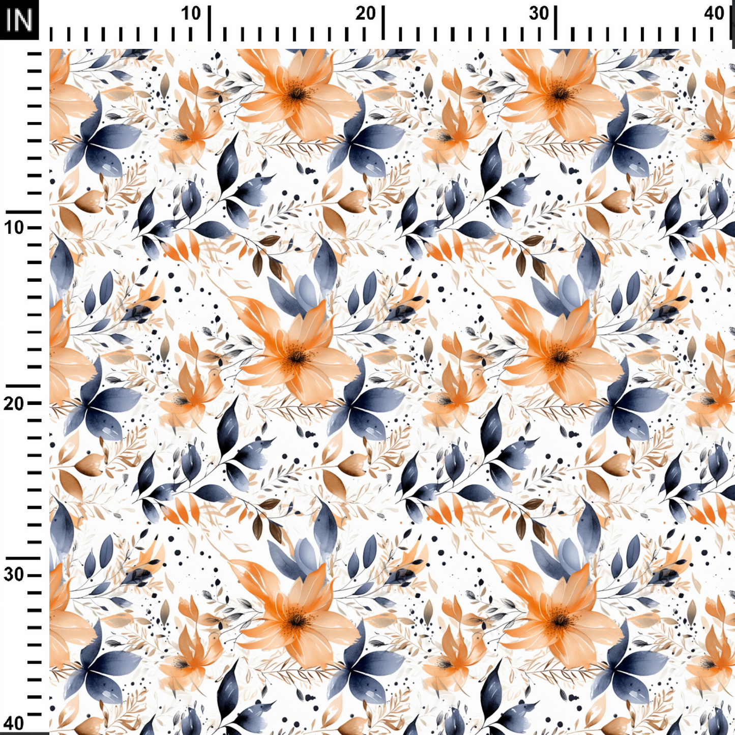 Watercolor Spring Vibe pattern Digital Printed Fabric