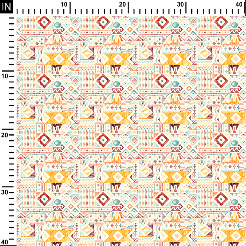 Opulent Batik Elegance Digital Printed Fabric
