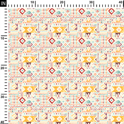 Opulent Batik Elegance Digital Printed Fabric