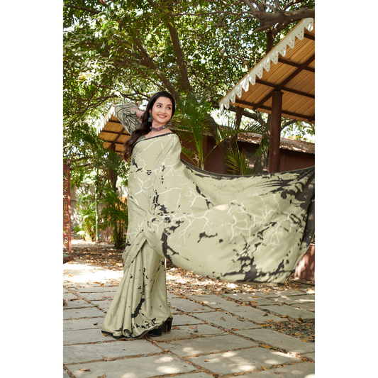 Abstract Printed Saree